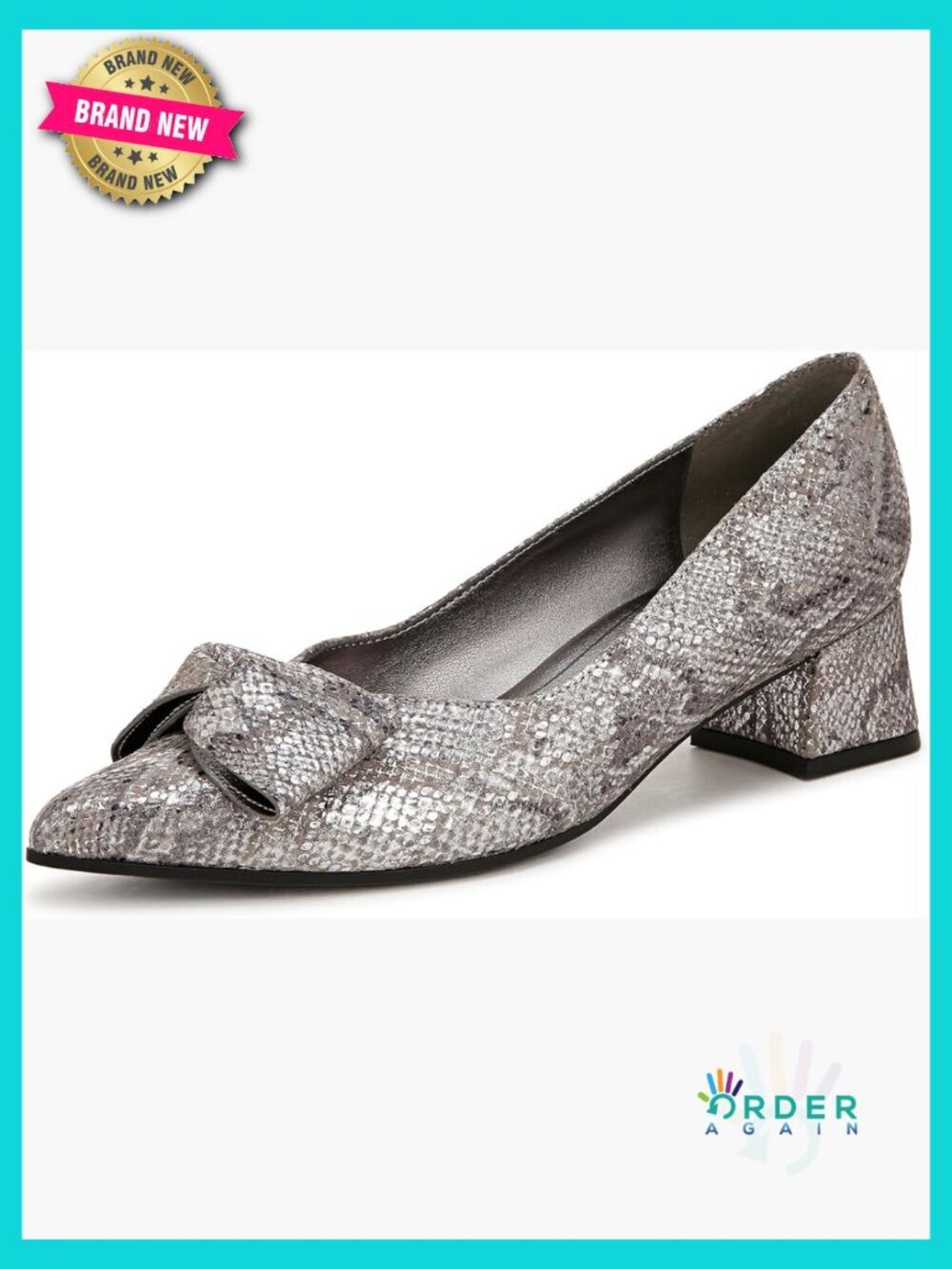 Slingback Pointed Toe Block Heel Pumps with Bow Detail Cushioned Comfort